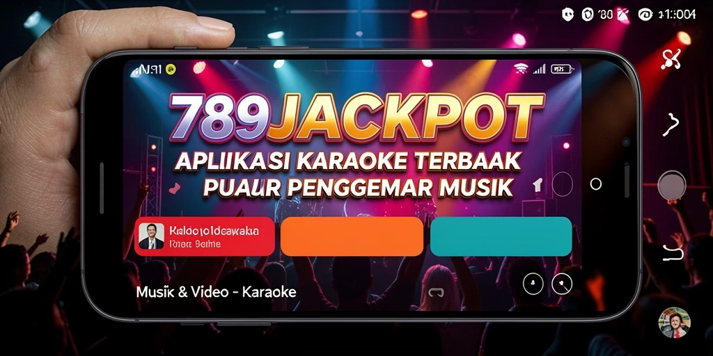 Tampilan antarmuka aplikasi 789JACKPOT dengan fitur Karaoke.