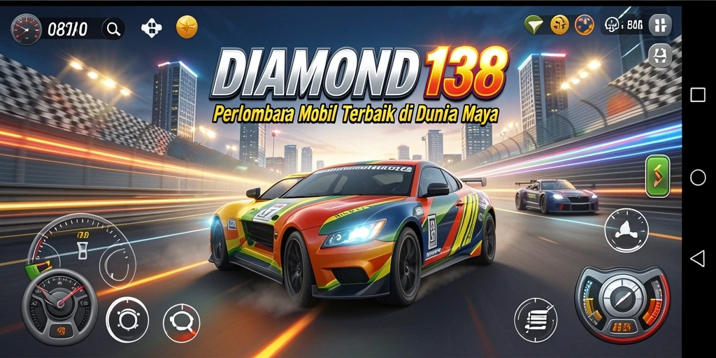 Tampilan antarmuka <strong>DIAMOND138</strong> saat balapan yang menarik.