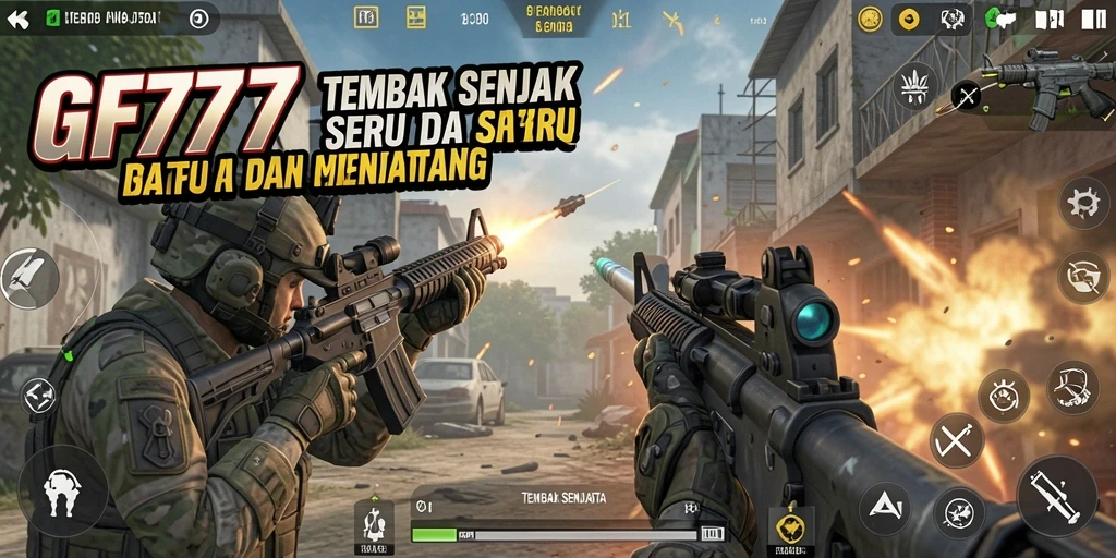 Tampilan antarmuka GF777 yang menarik saat bermain Tembak Senjata.