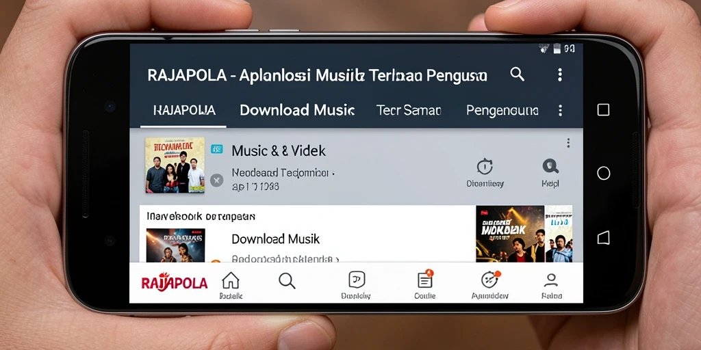 Antarmuka RAJAPOLA yang sederhana dan fungsional untuk Download Musik.