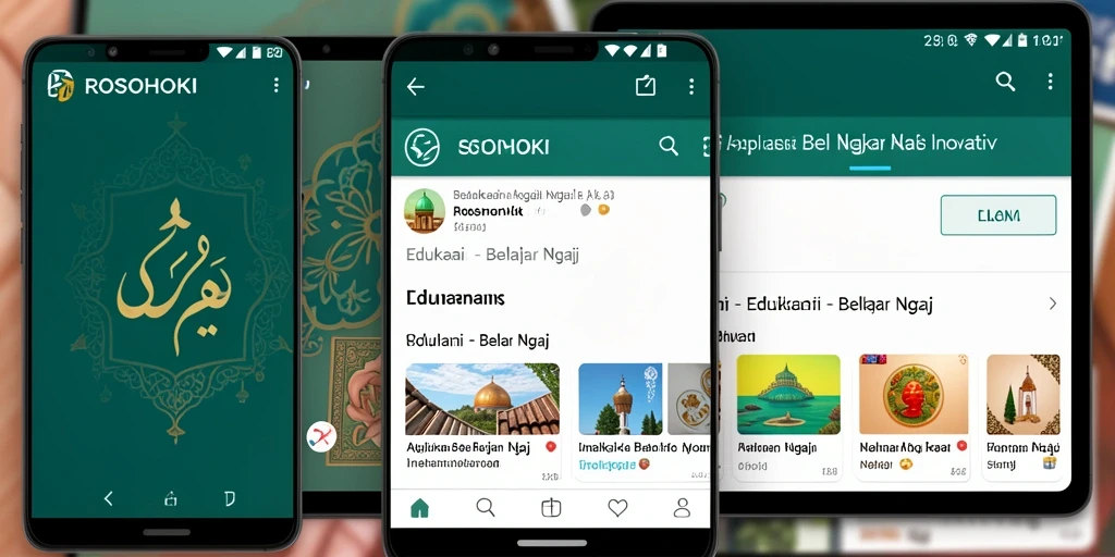 Antarmuka aplikasi ROSOHOKI untuk belajar ngaji yang intuitif dan menarik.