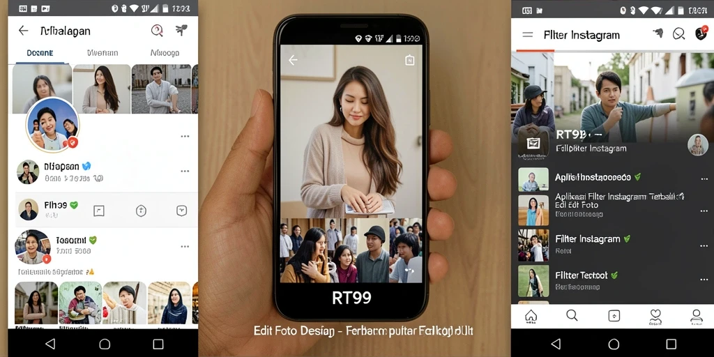 Antarmuka RT99 yang intuitif untuk filter Instagram yang menarik.