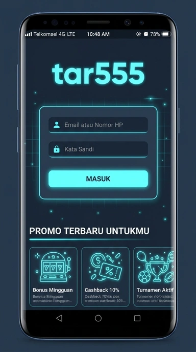 Tampilan halaman login tar555
